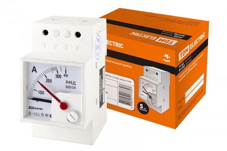 TDM ELECTRIC SQ1102-0303 Амперметр А45Д  300/5А-1,5 (din-рейка) TDM